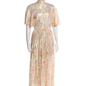 Zadig & Voltaire Ivory Maxi Dress with Gold Accents